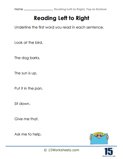 Reading Left to Right Worksheets - 15 Worksheets.com