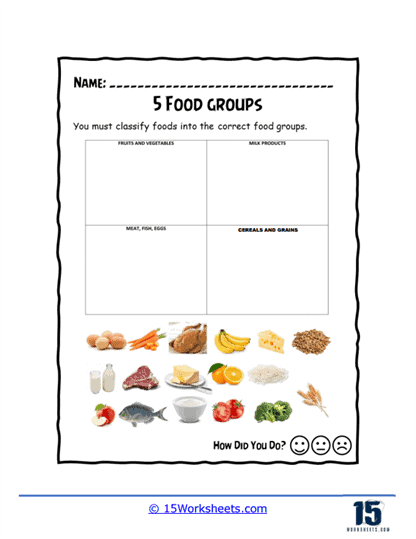 Food Groups Worksheets - 15 Worksheets.com