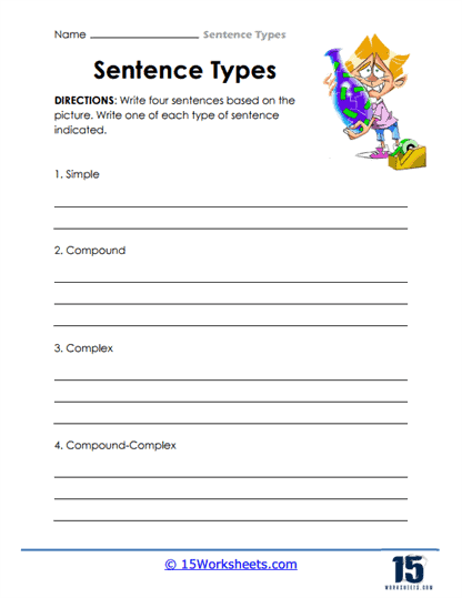 Sentence Types Worksheets - 15 Worksheets.com
