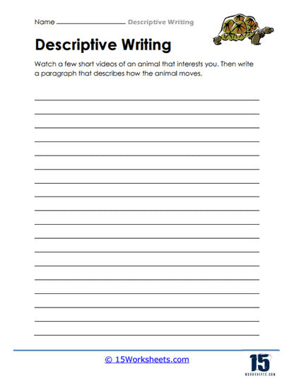 Descriptive Writing Worksheets - 15 Worksheets.com