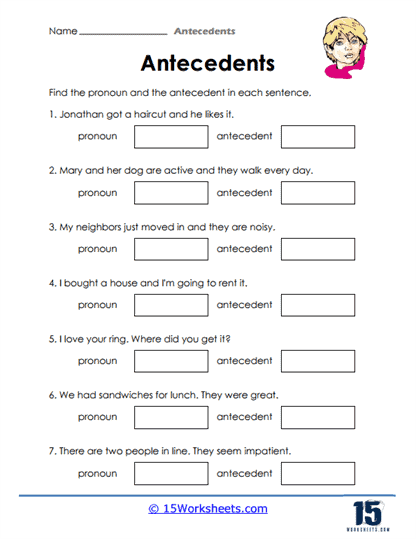 Antecedents Worksheets - 15 Worksheets.com