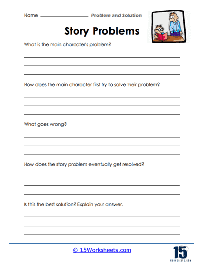Problem and Solution Worksheets - 15 Worksheets.com