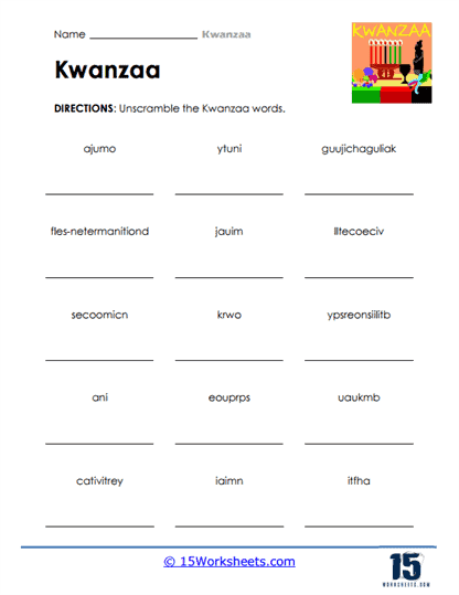 Kwanzaa Worksheets - 15 Worksheets.com