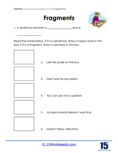 Fragments Worksheets - 15 Worksheets.com