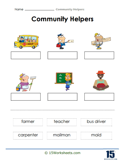 Community Helpers Cut And Paste