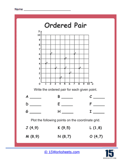 Ordered Pairs Worksheets - 15 Worksheets.com
