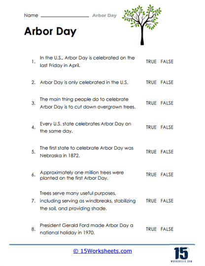 Arbor Day Worksheets - 15 Worksheets.com