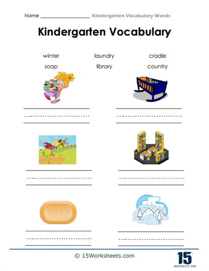Kindergarten Vocabulary Worksheets - 15 Worksheets.com