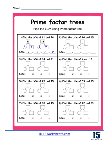 Factor Tree Worksheets - 15 Worksheets.com