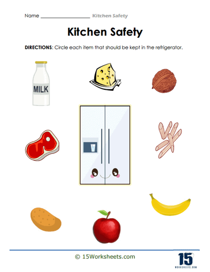 Kitchen Safety Worksheets - 15 Worksheets.com