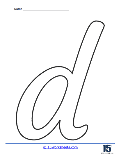 Bubble Letters Lowercase D