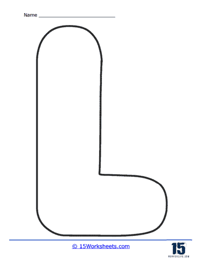 Bubble Letter L Worksheets