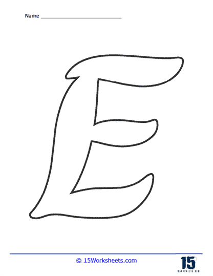Bubble Letters E
