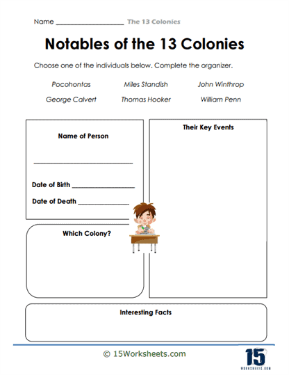 13 Colonies Worksheets - 15 Worksheets.com