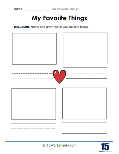 My Favorite Things Worksheets - 15 Worksheets.com