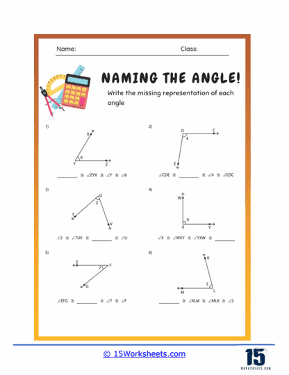 Naming Angles Worksheets - 15 Worksheets.com