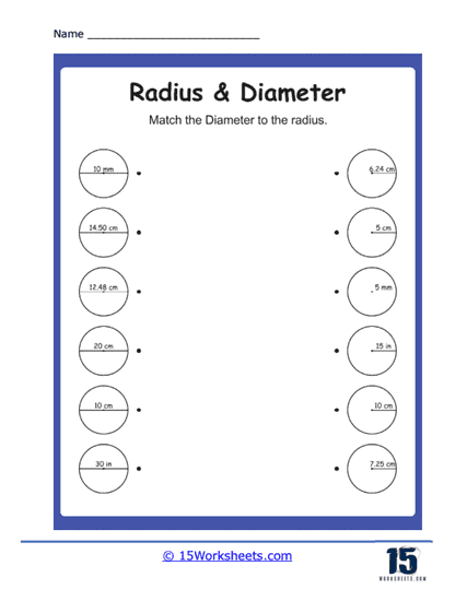Radius and Diameter Worksheets - 15 Worksheets.com
