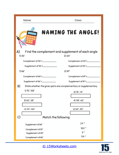 Naming Angles Worksheets - 15 Worksheets.com