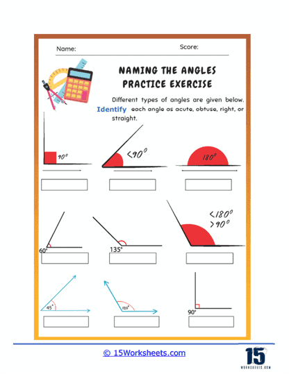 Naming Angles Worksheets - 15 Worksheets.com