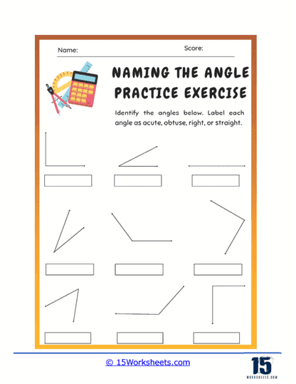 Naming Angles Worksheets - 15 Worksheets.com