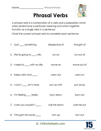 Phrasal Verbs Worksheets - 15 Worksheets.com