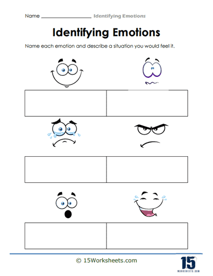Identifying Emotions Worksheets - 15 Worksheets.com