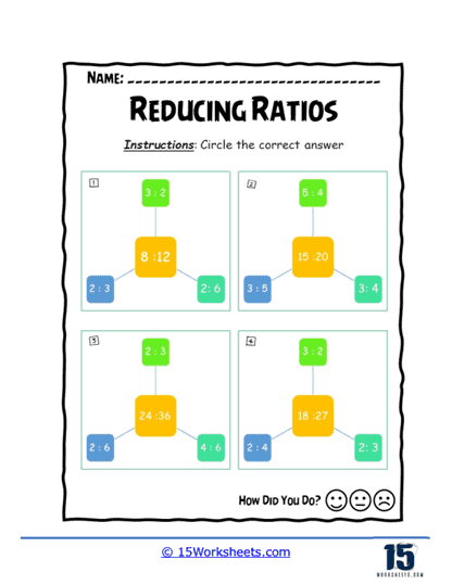 Reducing Ratios Worksheets - 15 Worksheets.com