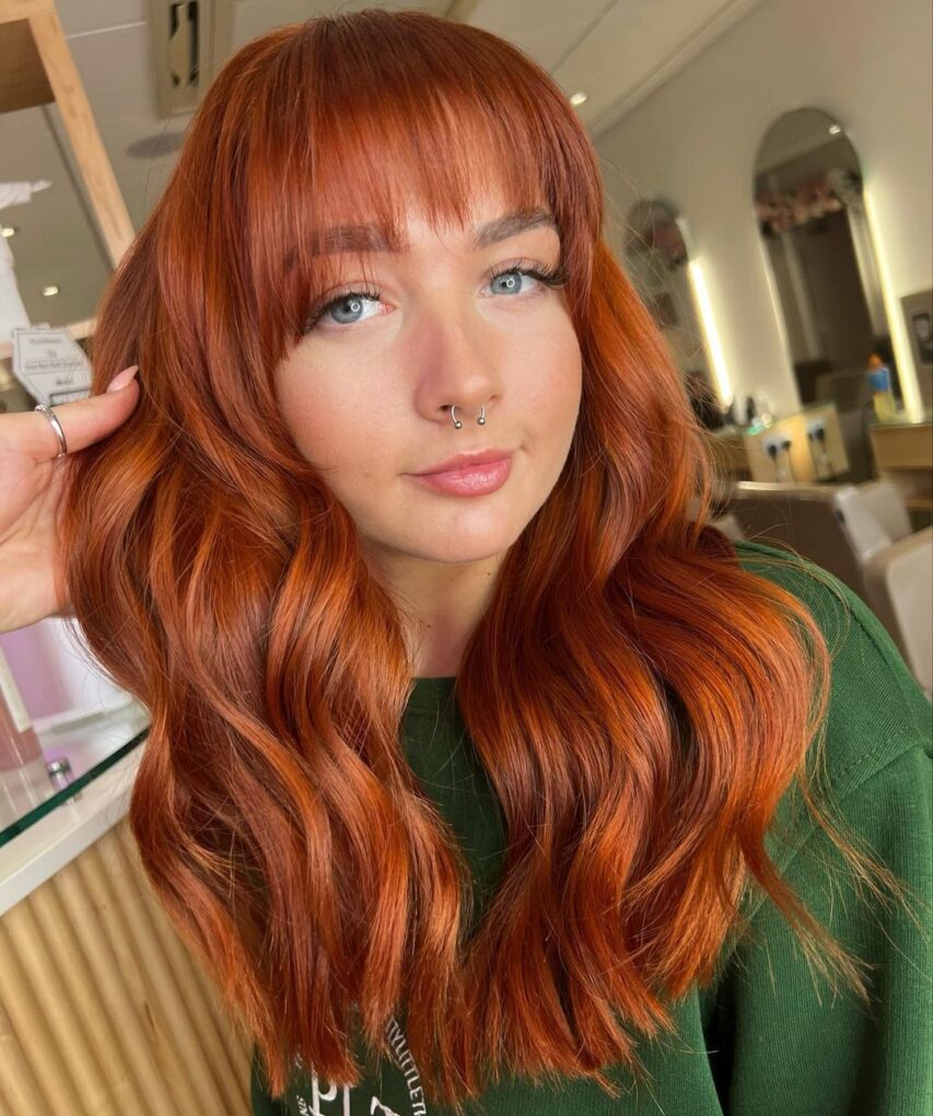 22 Medium Hair Perfection with Stylish Bangs Bangin' All the Way