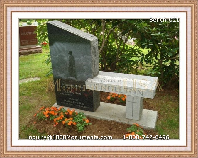 Park Bench Headstone