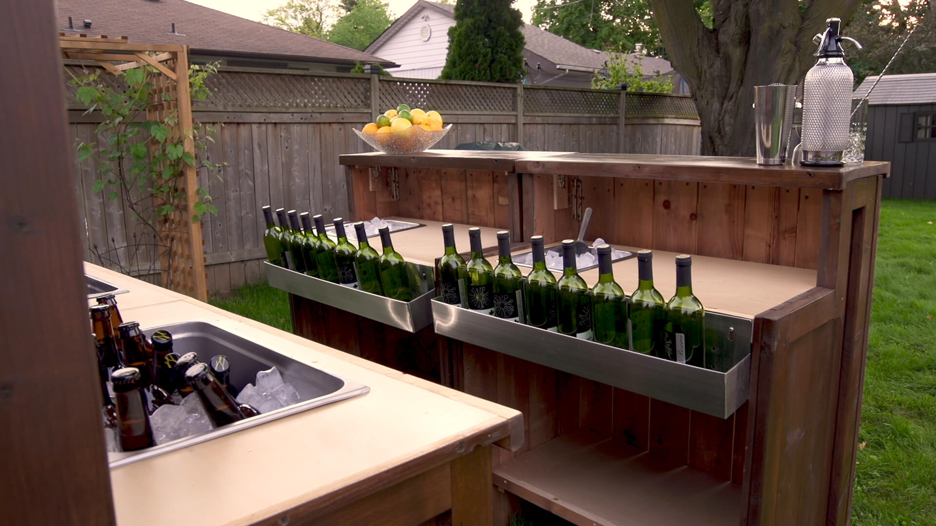 Coffee Brown Wood Bar Rental For Toronto And Ontario 180 Drinks