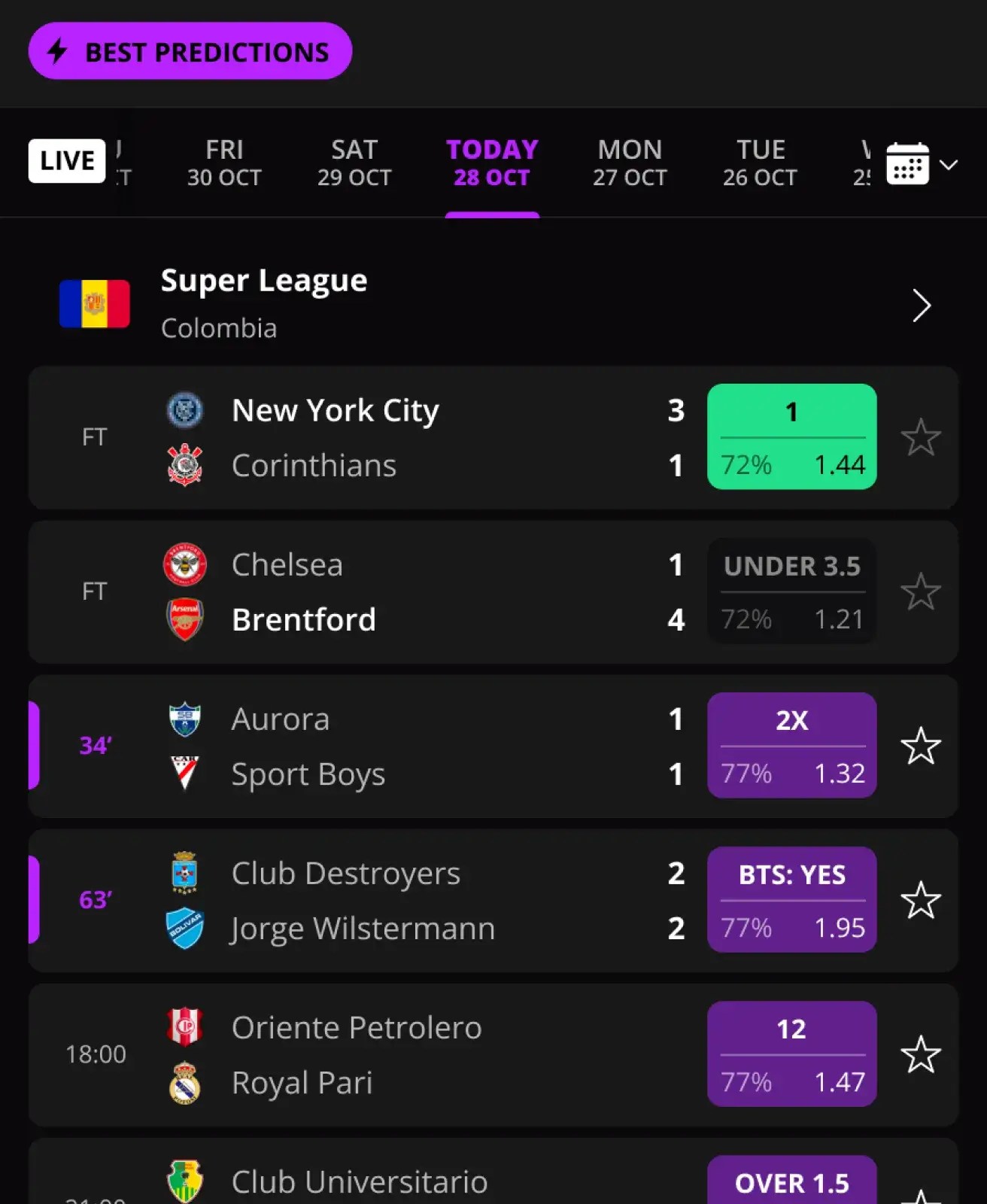 180Score Football Predictions and AI Match Insights(07)