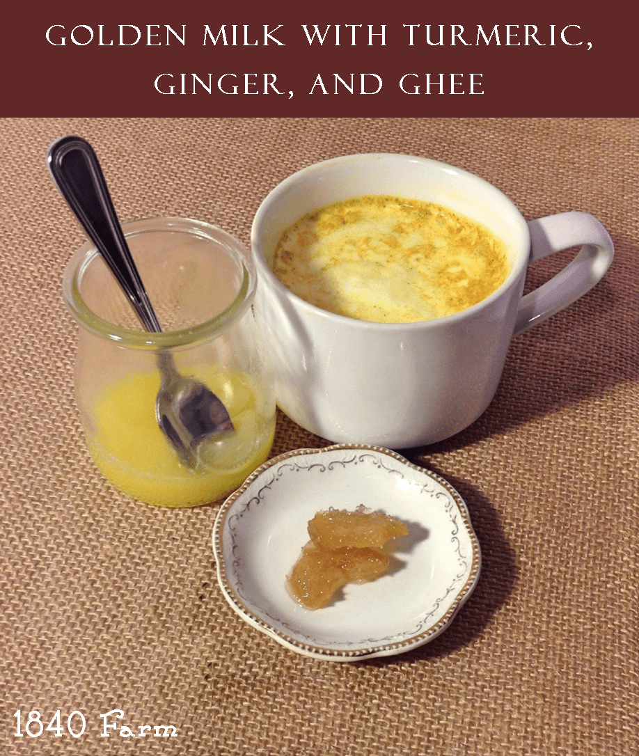 Golden Milk with Turmeric, Ginger, and Ghee 1840 Farm