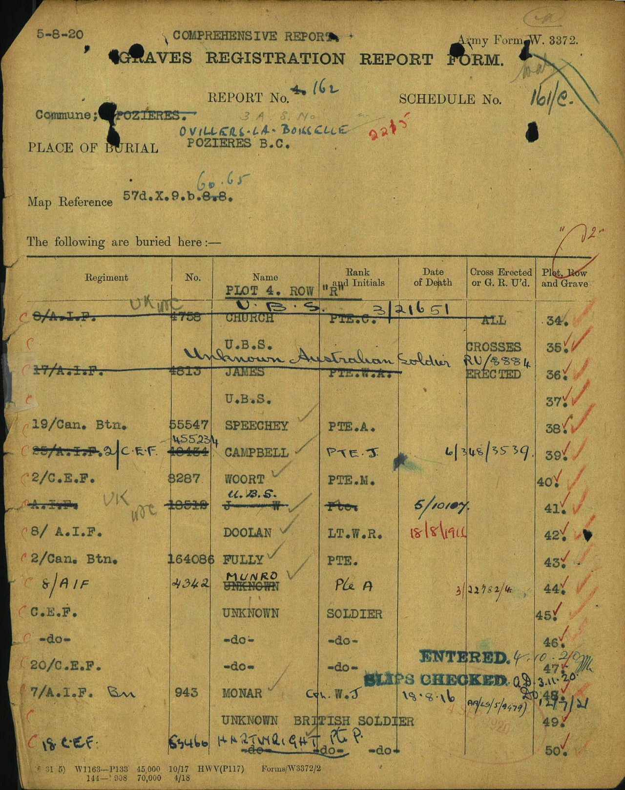 Hartwright, Percy Service no. 53460 War Diary of the 18th Battalion CEF