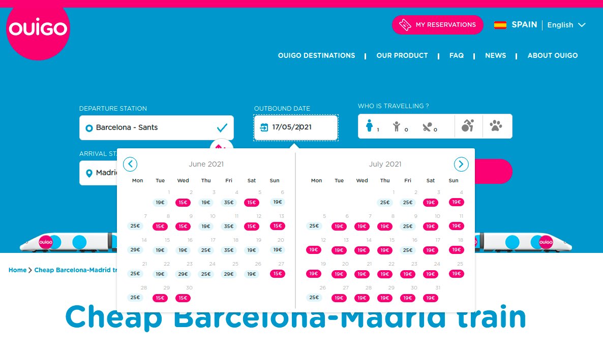 Barcelona to Madrid By Train 196Destinations