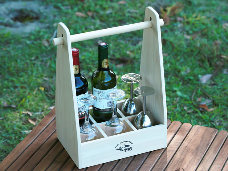 アウトドア用ワインバスケットの通販【196｜ひのきのキャンプ用品】