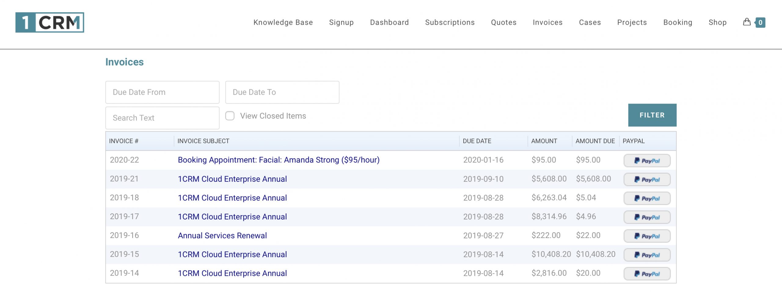 PayPal 1CRM AllinOne CRM Software