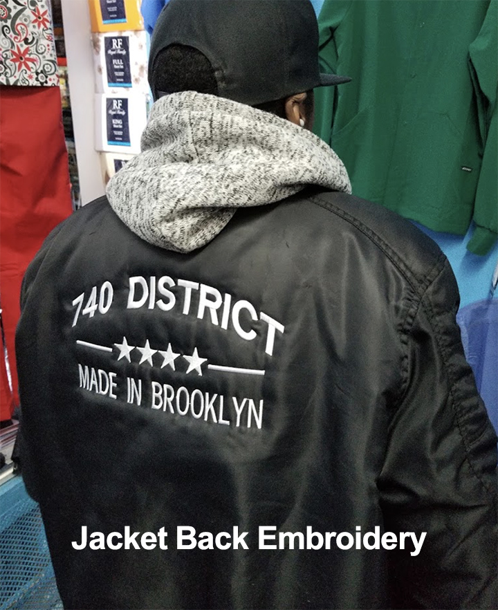 Jacket back embroidery