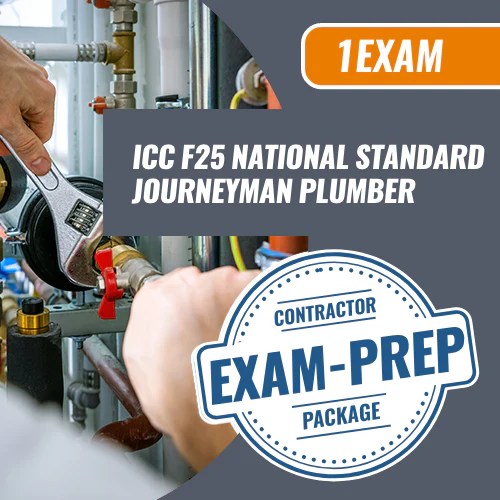 ICC F25 National Standard Journeyman Plumber Exam Prep Package