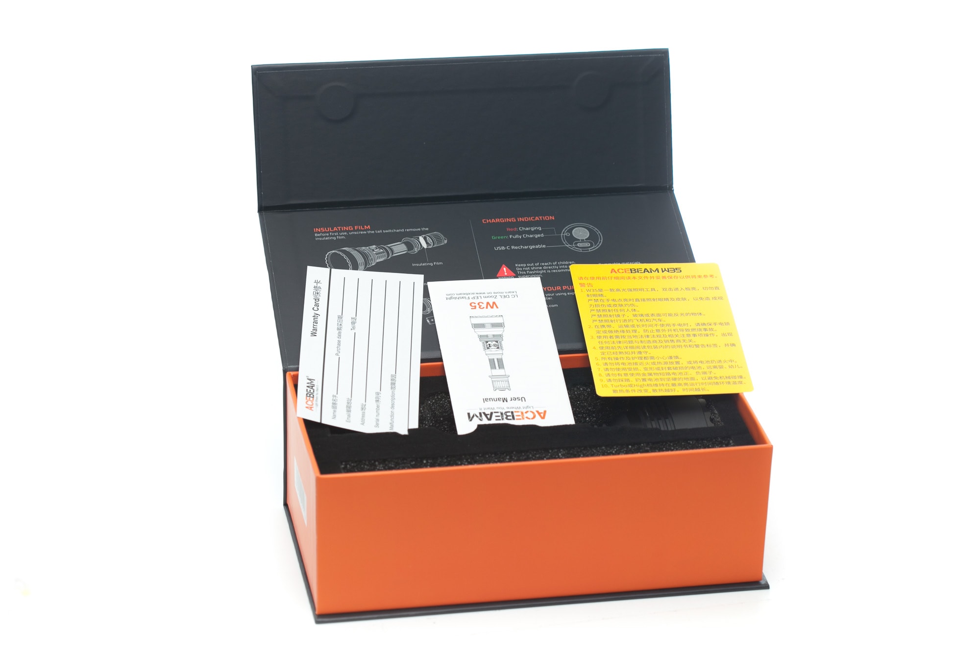 Acebeam W35 review | LEP flashlight with LC DEL zoom | 1Lumen.com