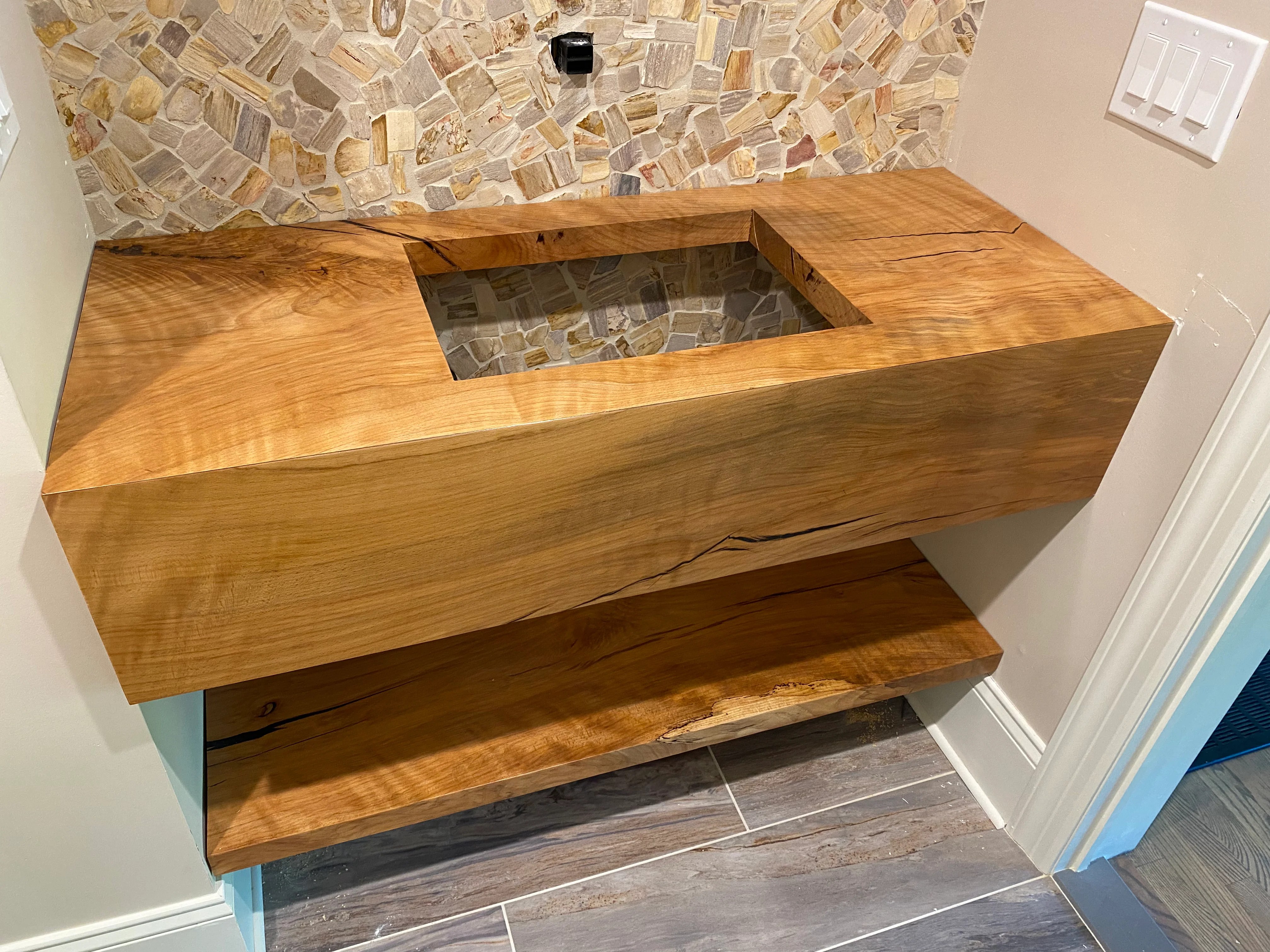 Handcrafted Rustic & Modern Live Edge Vanities 1 of A Kind Live Edge