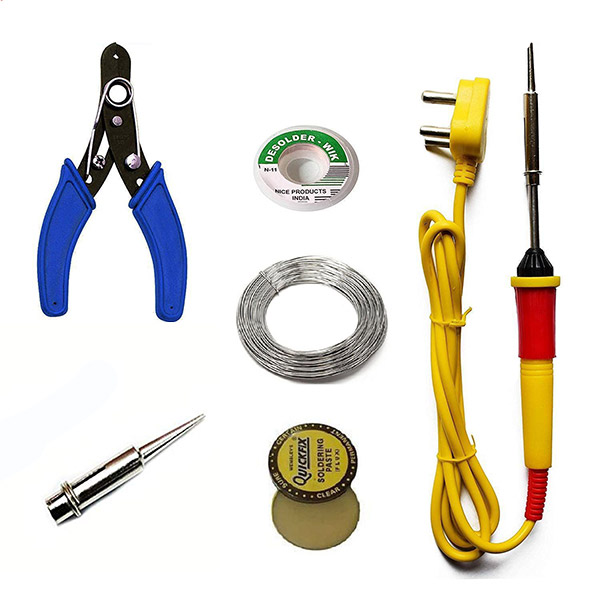 6 in 1 Basic Soldering Kit for Beginners Electronic Components & Robotics Parts Online