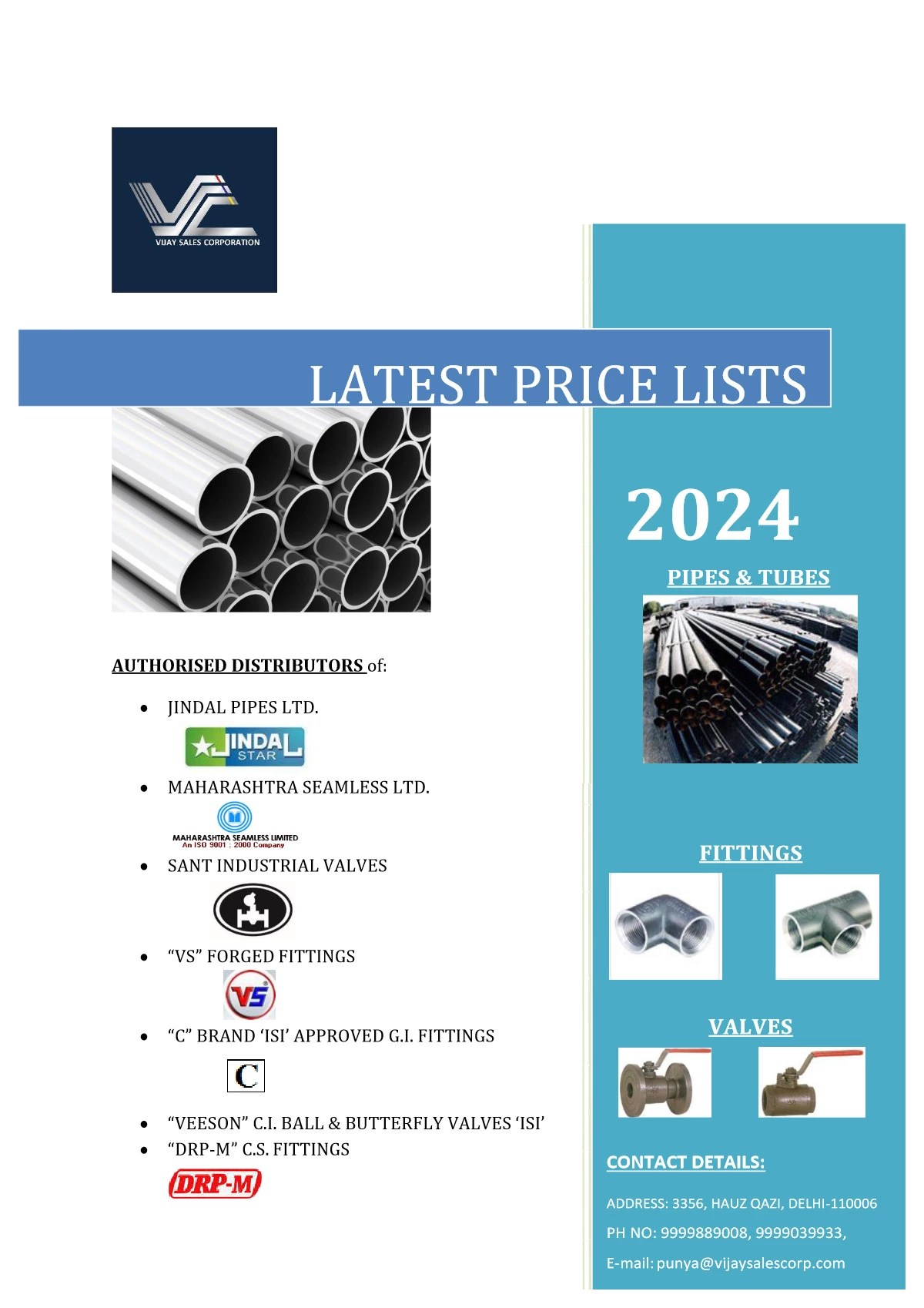 Jindal MLC Pipe Price List PDF 1PDF