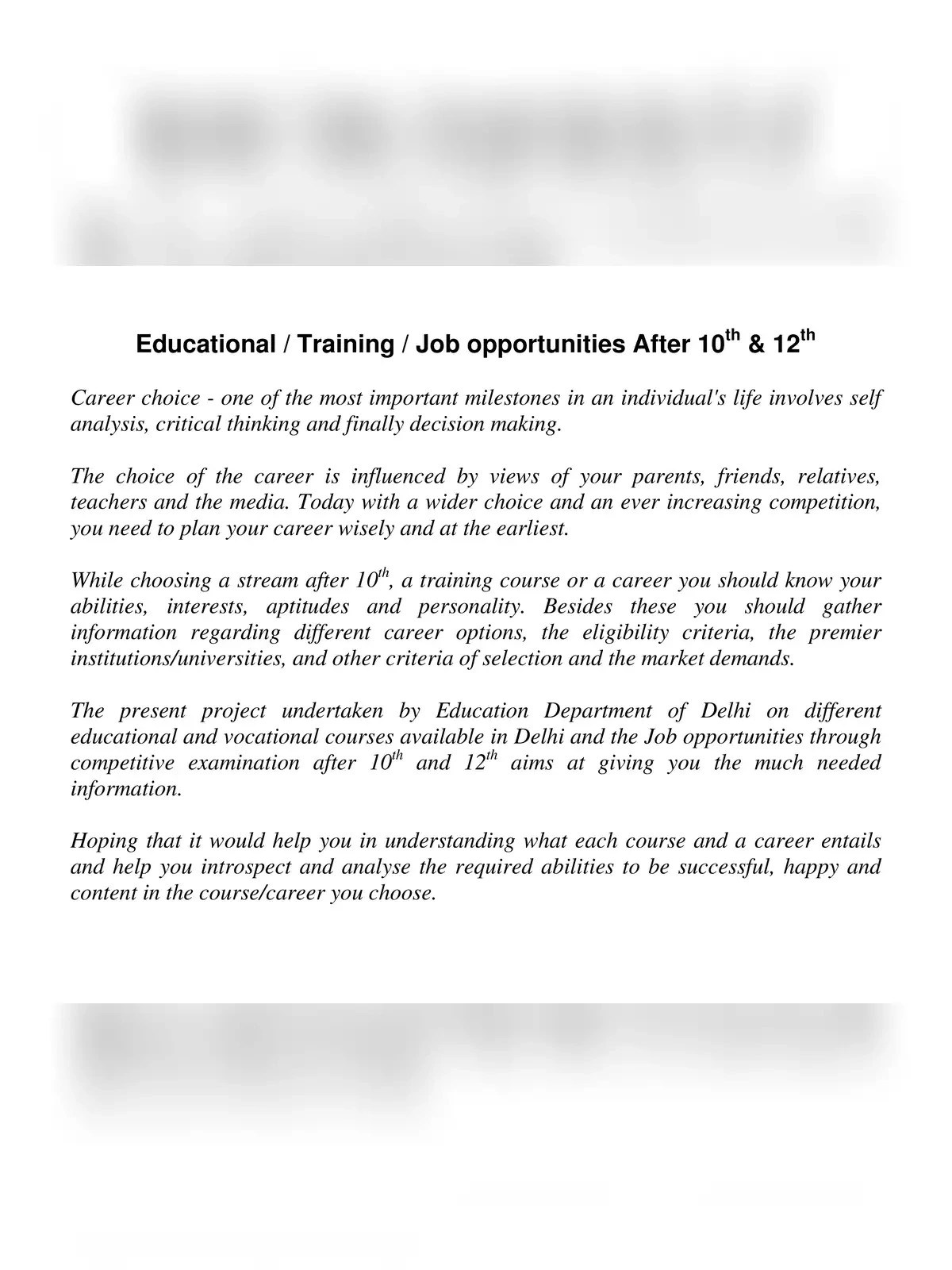 Courses & Career Options After 10th and 12th Class 1PDF