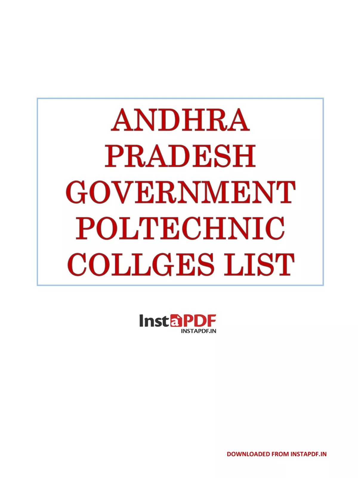 AP Govt Polytechnic Colleges List 1PDF