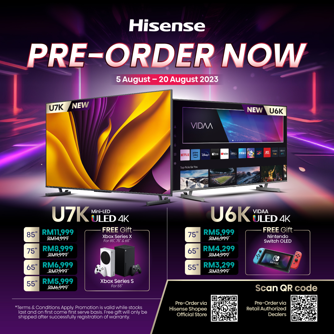 HISENSE REVEALS THE U7K ULED MINILED SERIES AND THE U6K VIDAA SERIES