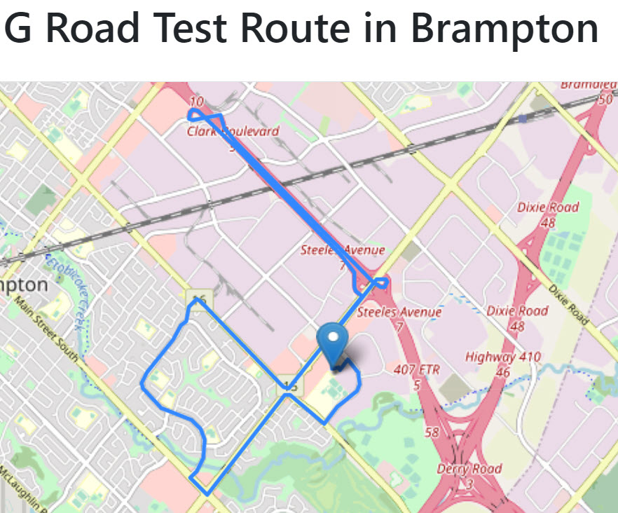 Brampton Drive Test center