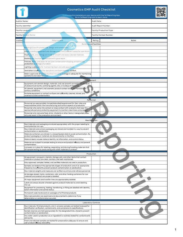 A Factory Audit Checklist For Your Facility 1st Reporting