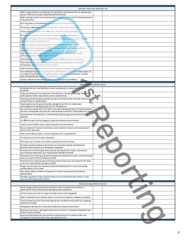 A Food GMP Audit Checklist (You Can Download Free) 1st Reporting