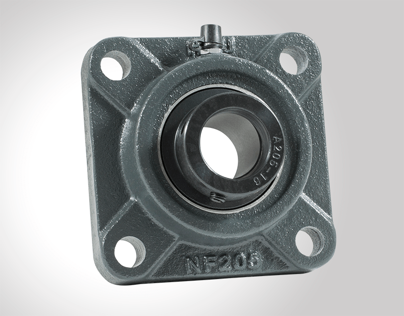 Mounted Bearing 4 Bolt Flange Unit With Eccentric Locking Collar, 1