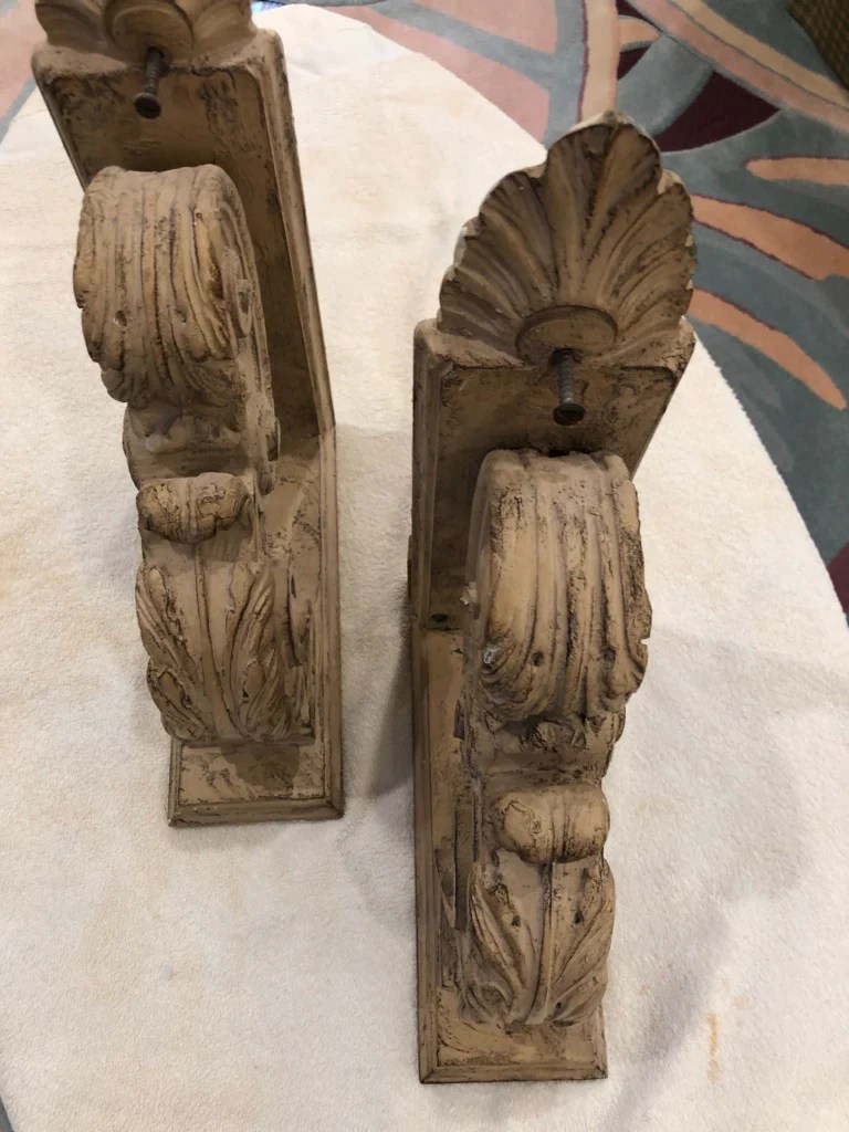 Pair of MidCentury Wall Brackets 1st Source Consignment